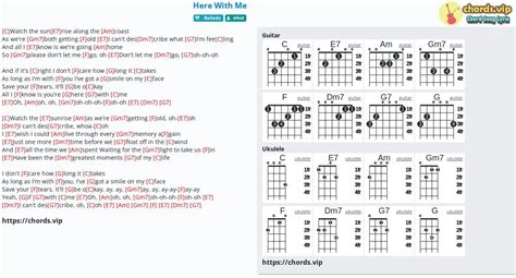 Chord: Here With Me - tab, song lyric, sheet, guitar, ukulele | chords.vip