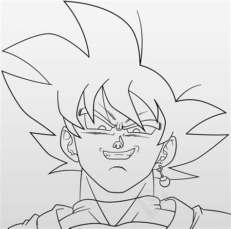 Goku Black #2 (Line-Art) by AubreiPrince on DeviantArt