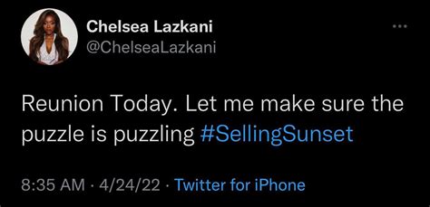 According to Chelsea they are filming the reunion today 👀 : r/SellingSunset