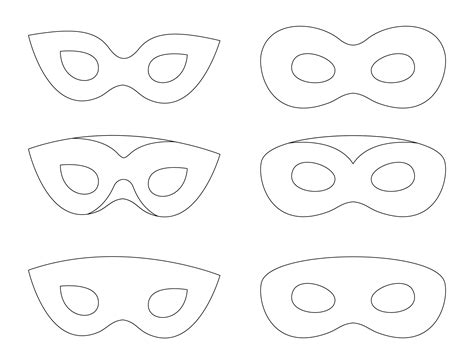 Plain Masks Templates - 10 Free PDF Printables | Printablee