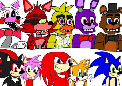 Sonic and Fnaf characters by Theredsus on DeviantArt