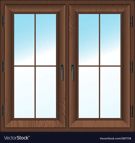 wooden textured closed window isolated on white. Vector illustration ...