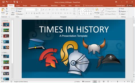 Animated Times in History PowerPoint Template