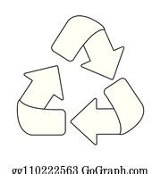 900+ Recycle Arrows Symbol Black And White Clip Art | Royalty Free - GoGraph