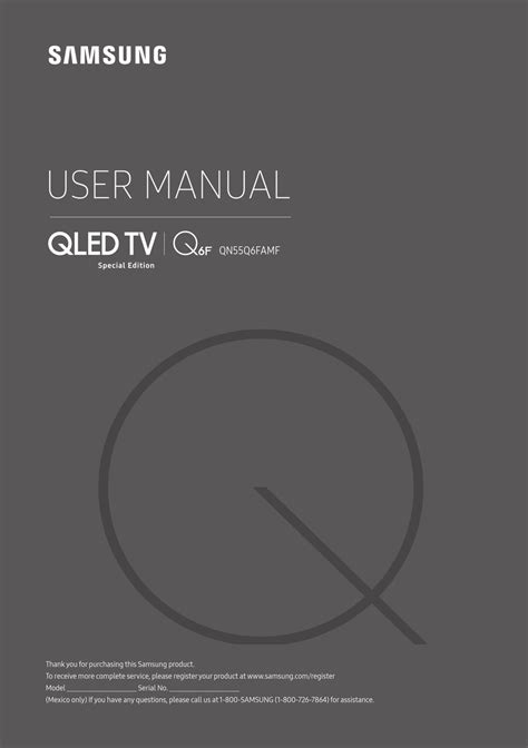 SAMSUNG QN55Q6FAMF USER MANUAL Pdf Download | ManualsLib