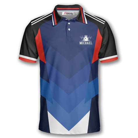 Bowling Blue Red Custom Bowling Shirts for Men - Primesty