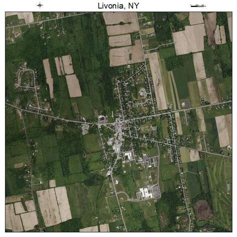 Aerial Photography Map of Livonia, NY New York