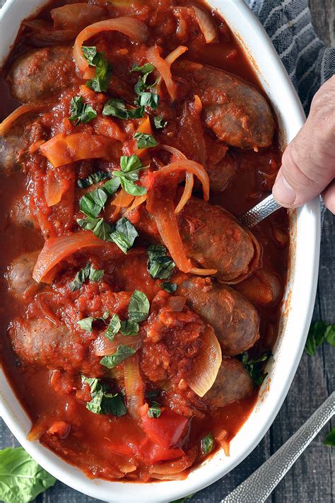 Slow Cooker Italian Sausage and Peppers - Mother Thyme