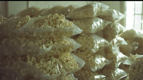 Bagged Popcorn Stacks Background, Popcorn, Bag, Plastic Background ...