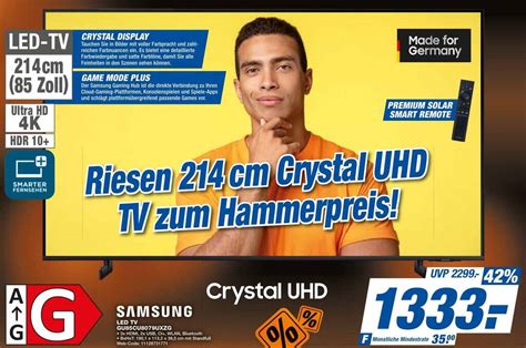 SAMSUNG LED TV GU85CU8079UXZG Angebot bei expert Techno Land