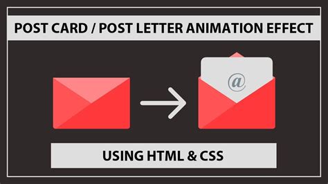 Post Card Animation effect using HTML and CSS - Post Letter Animation ...