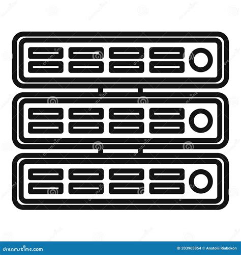 Test Software Server Icon, Outline Style Stock Vector - Illustration of ...