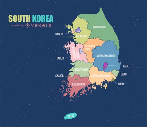 South Korea Map Vector Download