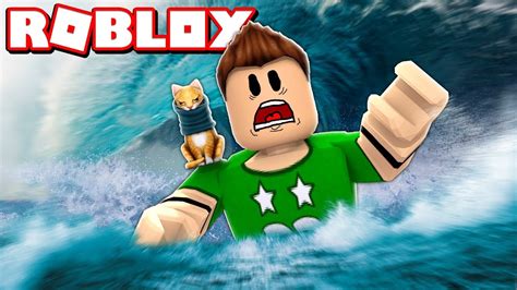 SOBREVIVE al TSUNAMI en Roblox !! - YouTube