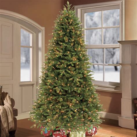 Puleo 7.5' Green Fir Artificial Christmas Tree with 800 Clear Lights ...