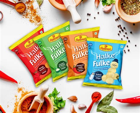 Haldiram's Nagpur Halke Fulke Potato Chips Packaging | Behance