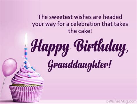 Happy Birthday Wishes for Granddaughter - WishesMsg