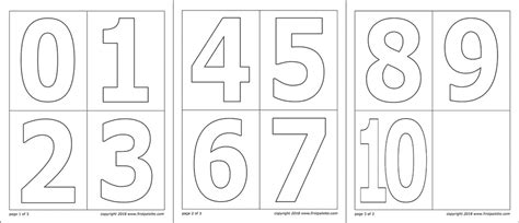 Printable 4" Number Stencils | Stencils printables templates, Paper template free printable ...