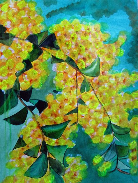 Golden Wattle Painting by Sacha Grossel