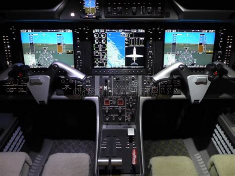 BUSINESS JET COCKPIT stock photo. Image of aerospace - 35275424