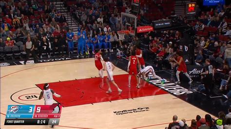 Shai Gilgeous-Alexander with a dunk vs the Portland Trail Blazers ...