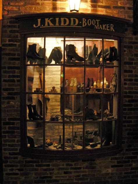 Looking through the window of J Kidd, the boot maker, at York Castle ...