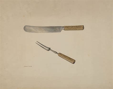 Knife and Fork (ca. 1939) | Free Photo - rawpixel