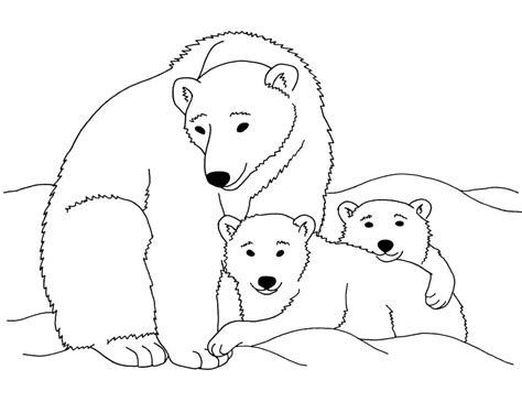 Happy Polar Bear Family coloring page - Download, Print or Color Online ...