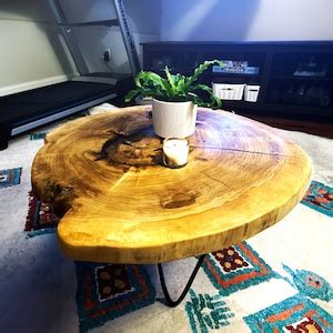 Rustic Wood Coffee Table, Live Edge Coffee and End Tables, Handcrafted ...