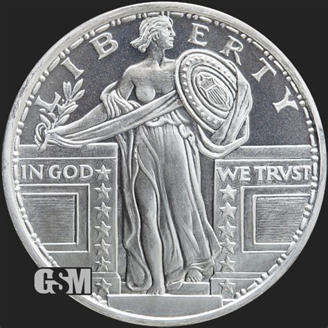 Standing Liberty 1 Oz Silver Round - 1 Oz Silver Coin