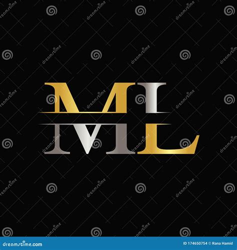 Initial ML Letter Logo Design Vector Template. Abstract Letter ML Logo ...