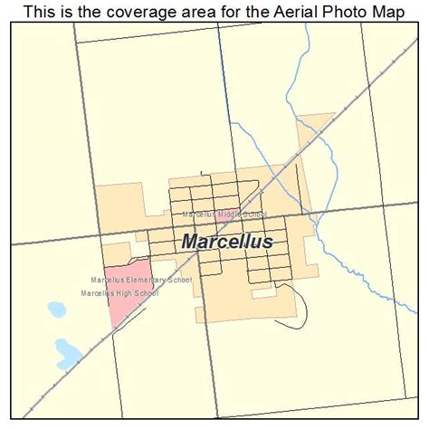 Aerial Photography Map of Marcellus, MI Michigan