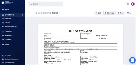 Create and Download a Bill of Exchange Document Template for Export ...