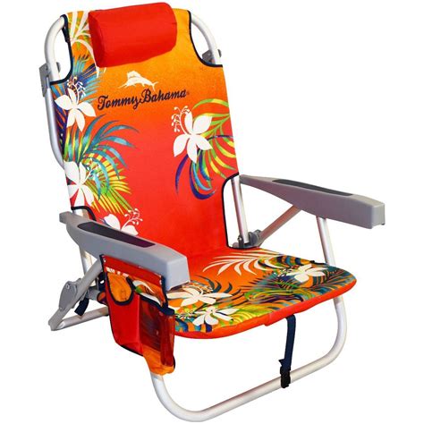 Tommy Bahama Backpack Cooler Chair with Storage Pouch and Towel Bar ...