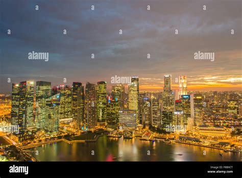 Panorama of Singapore skyline downtown Stock Photo - Alamy