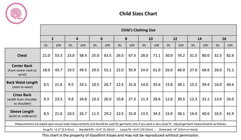 Child Sizes Chart | 5 Common Measurements for Kids 2-16!