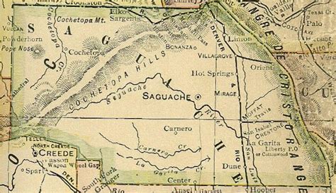 Saguache County map, 1922. | Colorado map, State of colorado, Saguache