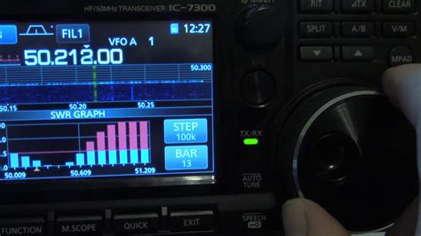 Using the ICOM IC 7300 SWR Graph checking your antenna - YouTube