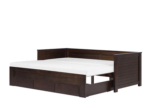 Wooden EU Single to Super King Size Daybed with Storage Brown CAHORS ...