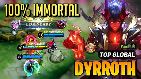 EXP LANE! Dyrroth Best Build 2023 [ Top Global Dyrroth Gameplay ] By Pain悲哀 - Mobile Legends ...