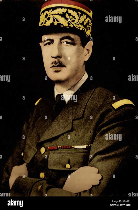 Charles de Gaulle, portrait. French general and statesman, 22 November 1890 – 9 November 1970 ...