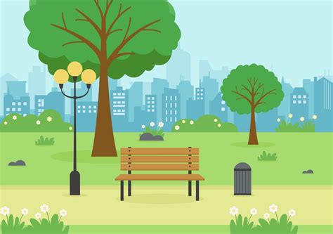 City Park Illustration For People Doing Sport, Relaxing, Playing Or ...