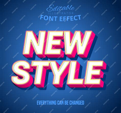 Premium Vector | New style text, text effect