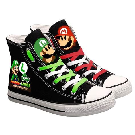 Cute Super Mario Printed Sneakers Women Men Canvas Shoes Cartoon Casual Shoes Teenagers Boys and ...