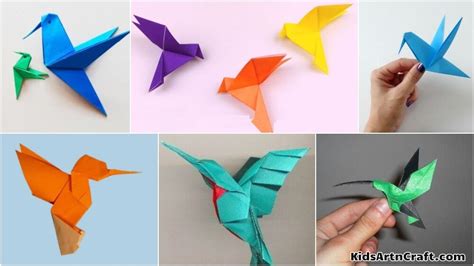 How To Make An Origami Hummingbird With Kids - Kids Art & Craft