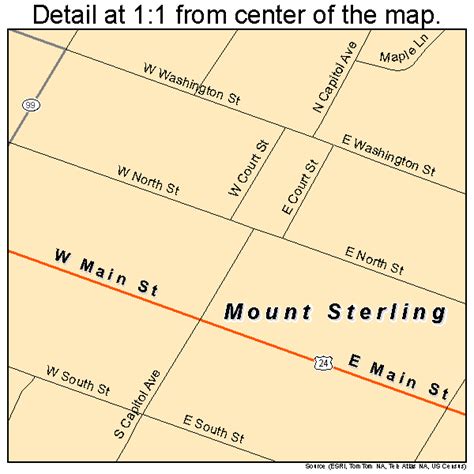 Mount Sterling Illinois Street Map 1751154