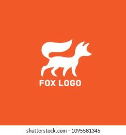 White Fox Logo Design Template Vector Stock Vector (Royalty Free) 1095581345 | Shutterstock