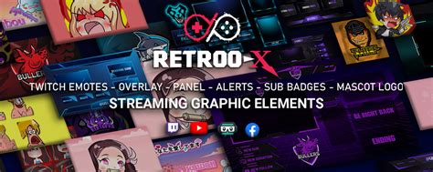 100+ Customizable and Free Twitch Banners + Template for Streamers – Retroox.com Twitch Emotes ...