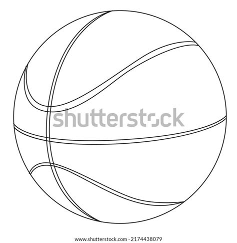 Basketball Outline Drawing Eps10 Stock Vector (Royalty Free) 2174438079 | Shutterstock