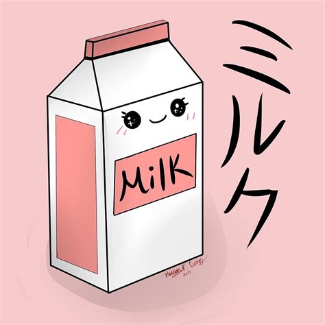 "Kawaii Milk Carton ( Red )" by clockei | Redbubble